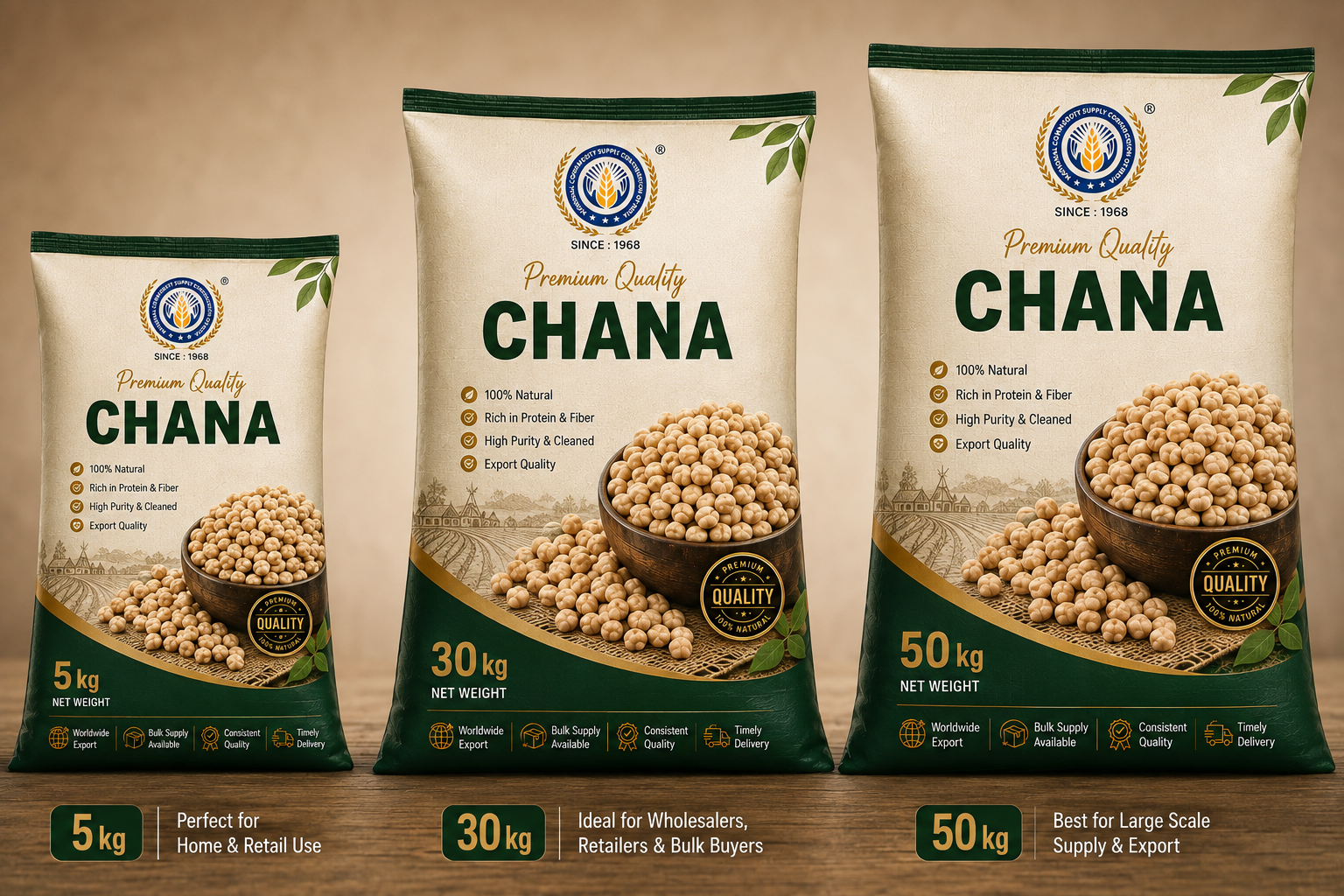 premium quality chana 